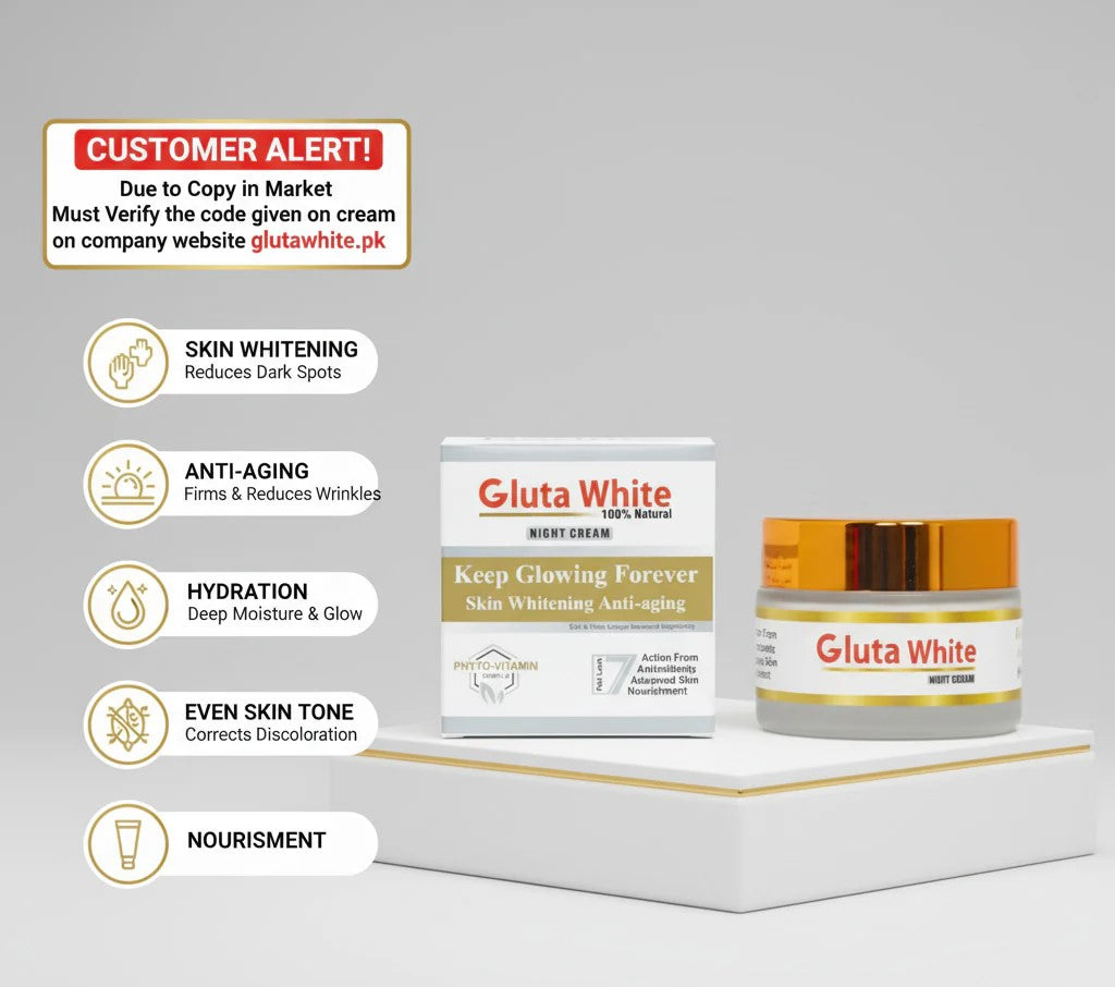 Gluta White Cream for Face Whitening & Brightening